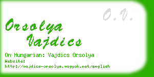 orsolya vajdics business card